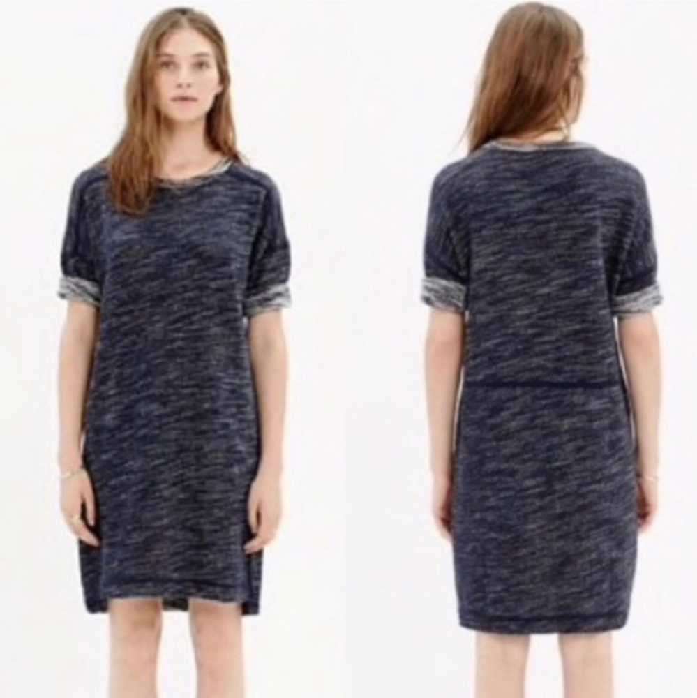 madewell dark blue dress xxs